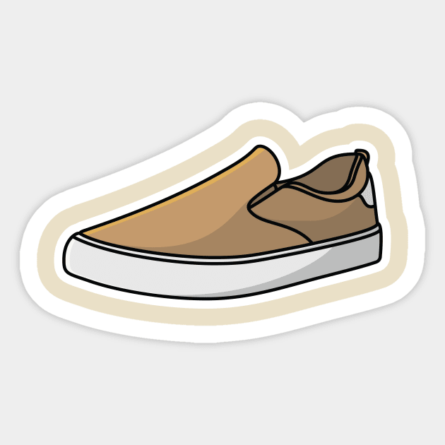 Running Shoe Sticker vector illustration. Fashion object Icon design concept. Boys outdoor fashion shoes sticker vector design with shadow. Sticker by AlviStudio